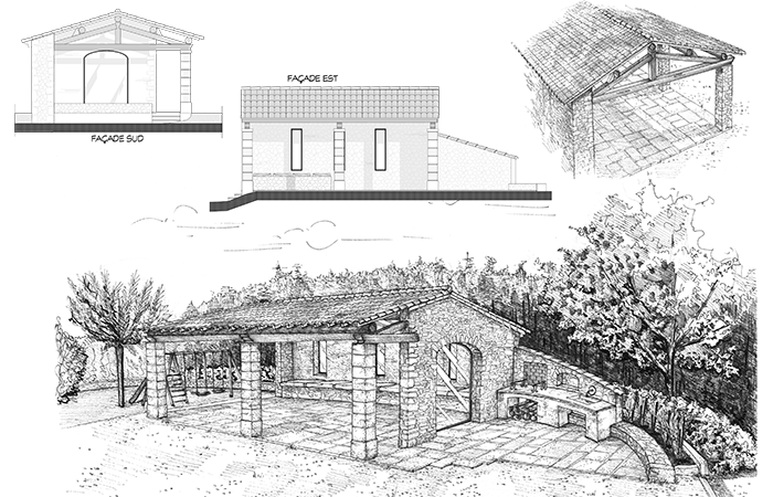 architecte amnagement exterieur, design d'espace Provence